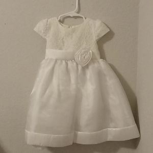 White top laced girls dress